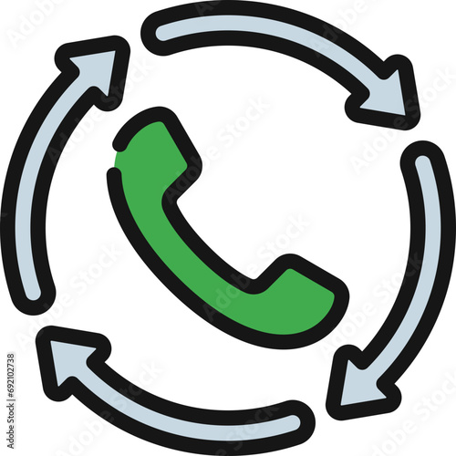 Phone Call Cycle Icon