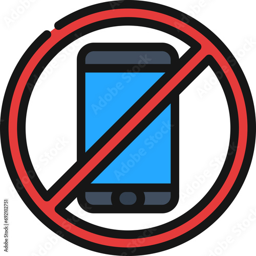 No Mobile Phones Sign Icon