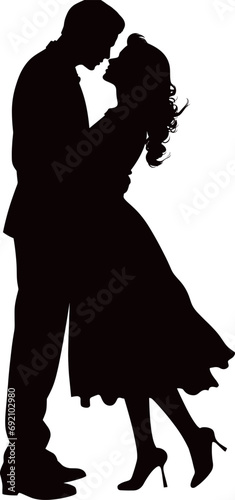 Black and white sketch image of a kissing couple. Lovers, kiss. Valentine s Day. Vector illustration. AI generated illustration.