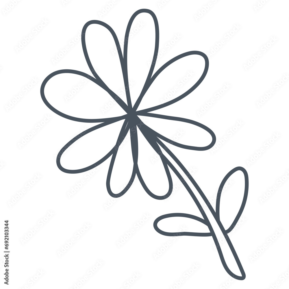 Hand draw flower sketch icon Vector Hand draw flower sketch icon Vector