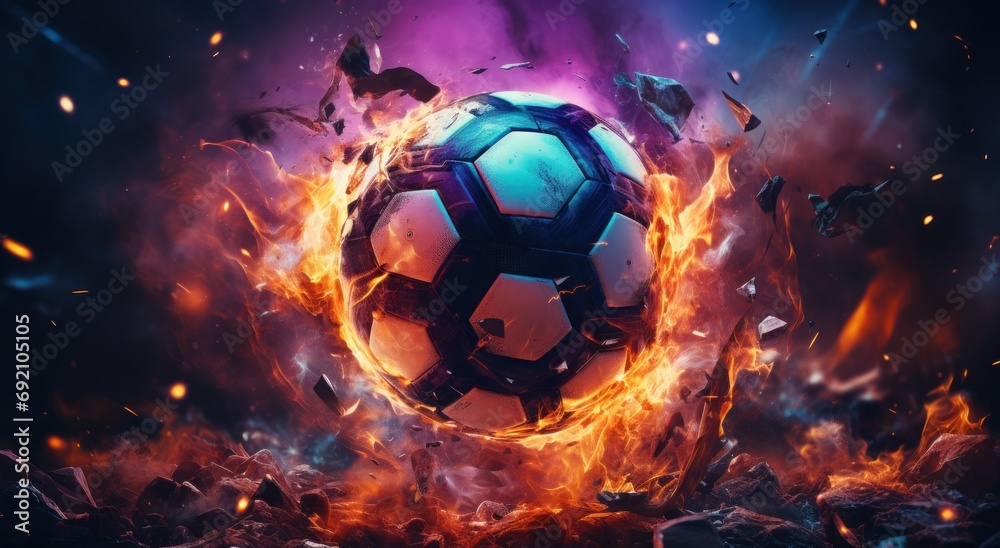 Fototapeta premium best fire and flames soccer