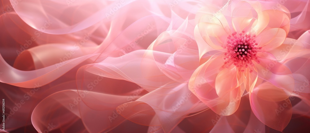 female cancer awareness symbol, pink petals