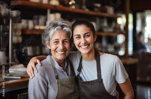 female chefs and bartenders together at a cafe