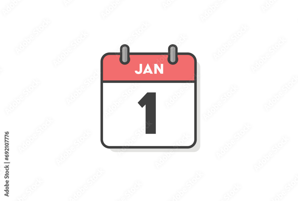 JAN 1 の文字とシンプルなカレンダーのアイコン - 英語表記の1月1日/元旦の暦
JAN 1 の文字とシンプルなカレンダーのアイコン - 英語表記の1月1日/元旦の暦