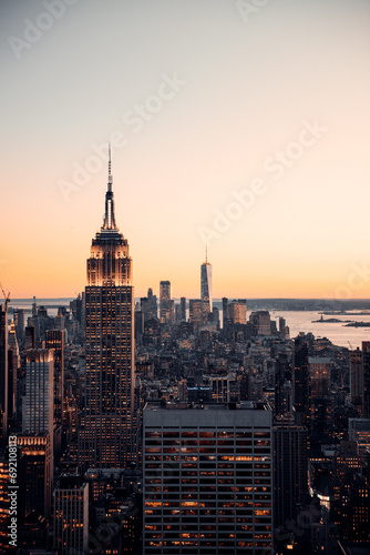 New York Skyline Sonnenuntergang