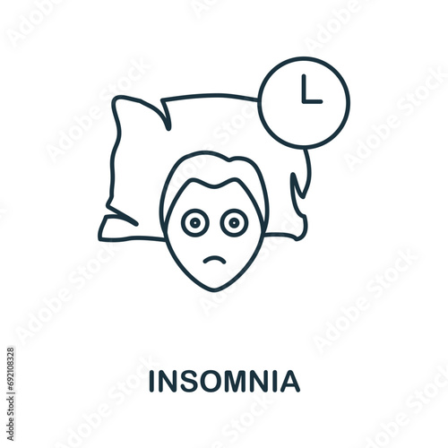 Insomnia icon. Simple element from well sleep collection. Creative Insomnia icon for web design, templates, infographics and more