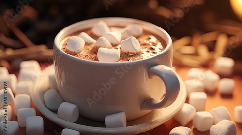 Hot chocolate with marshmallows: warmth and comfort in every throat