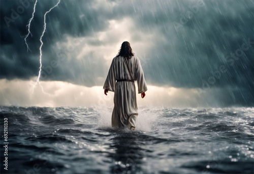 Trasceso il Mare Tempestoso- Gesù Cammina sulle Acque Agitate photo