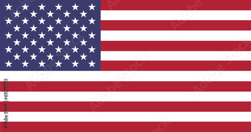Flag of the United States of America. USA flag. Vector illustration