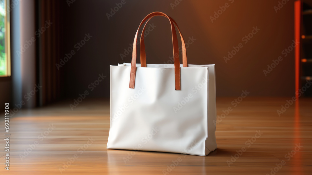 Large white shopping bag with empty copy space. Large white shopping bag with empty copy space.