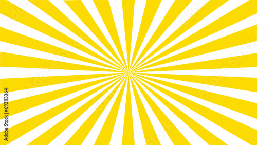 Yellow and white sunburst background