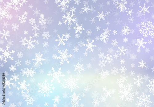 Christmas background with snow falling on the blurred background. Snowflakes  soaring on the soft background