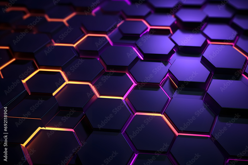 Colorful hexagon shapes background Colorful hexagon shapes background