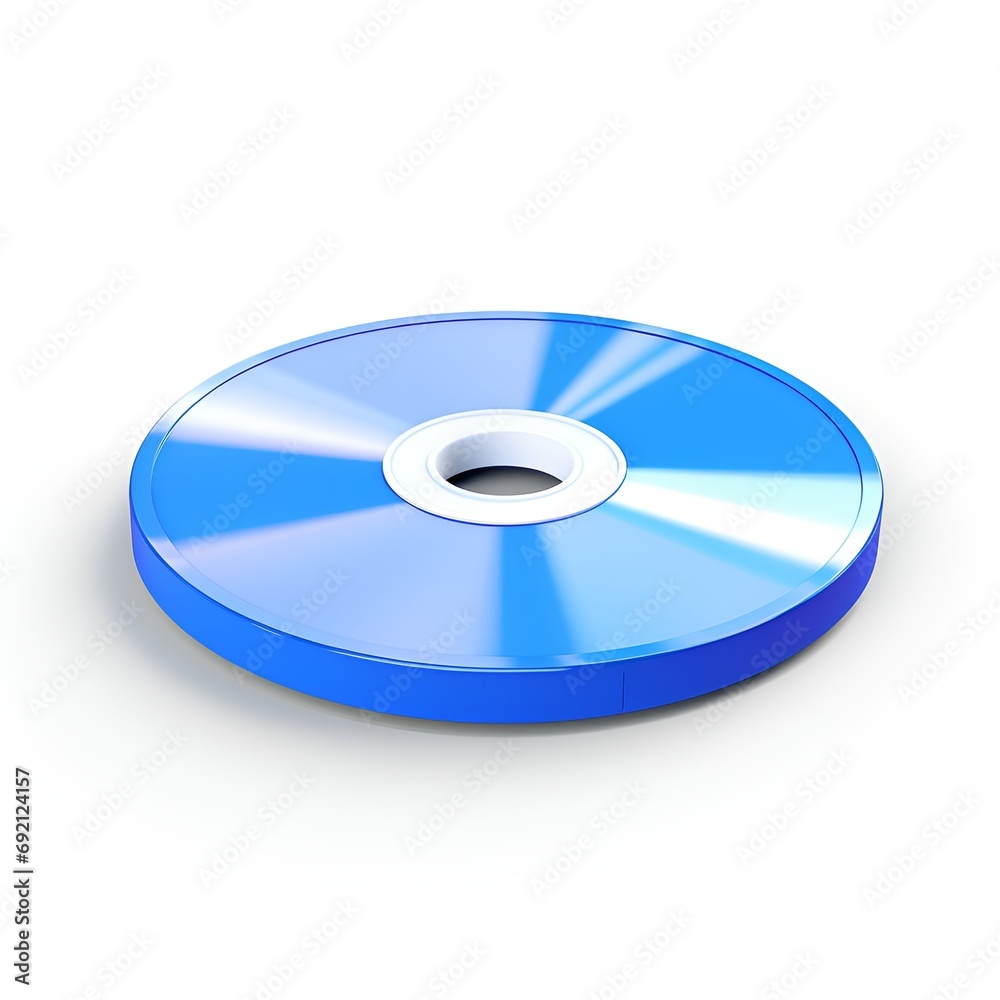 3D Icon of a Disk on White Background 3D Icon of a Disk on White Background