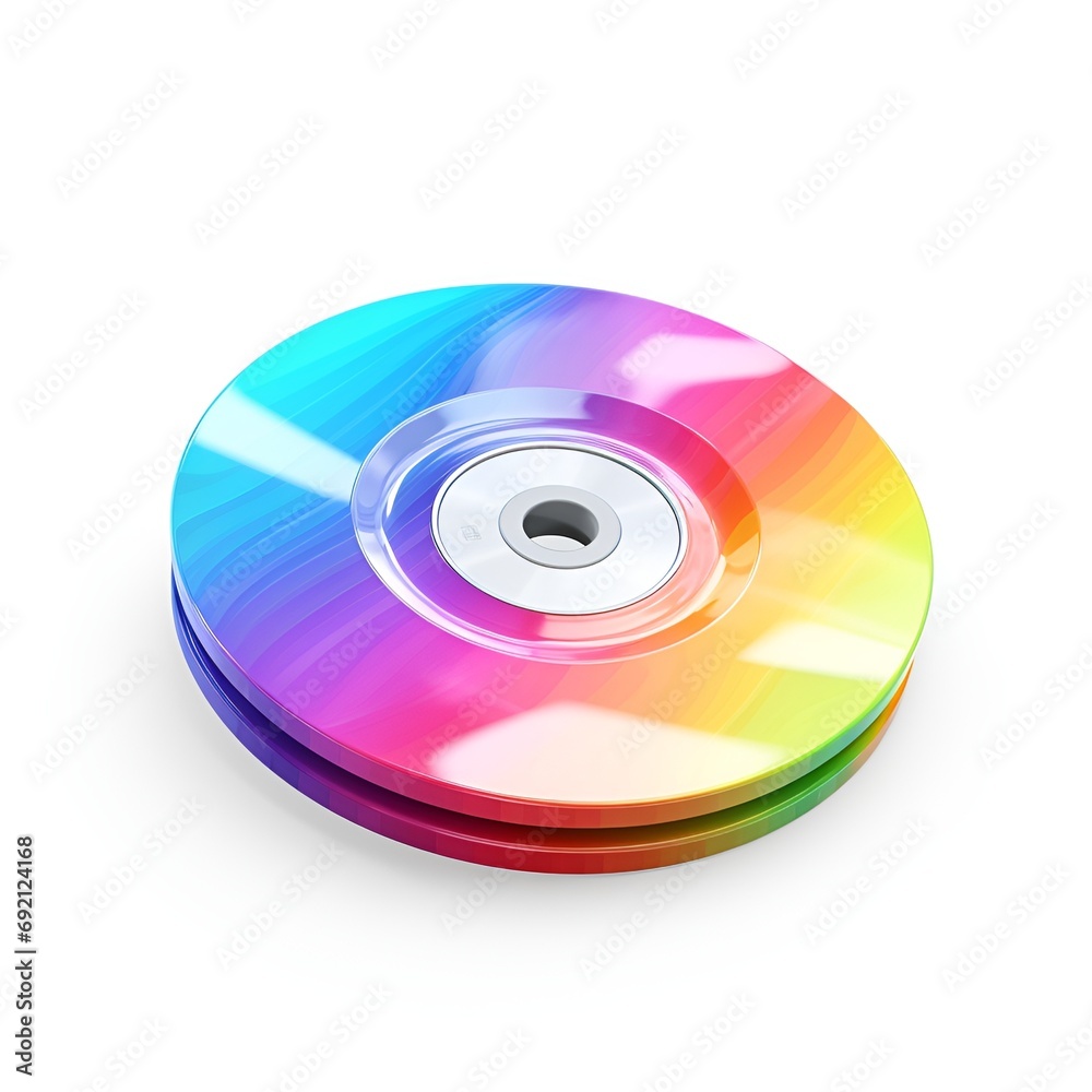 3D Icon of a Disk on White Background 3D Icon of a Disk on White Background