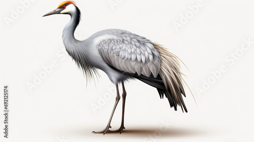crane bird shot, isolated on transparent background cutout © Awais05
