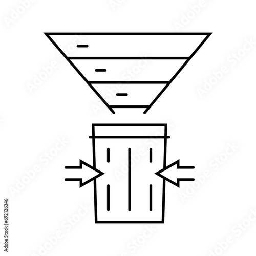 waste reduction green living line icon vector. waste reduction green living sign. isolated contour symbol black illustration