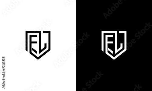 initials f and l monogram logo design vector photo