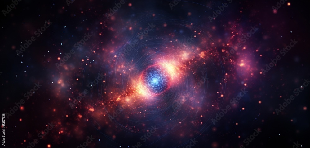 An imaginative depiction of a radial gradient galaxy.