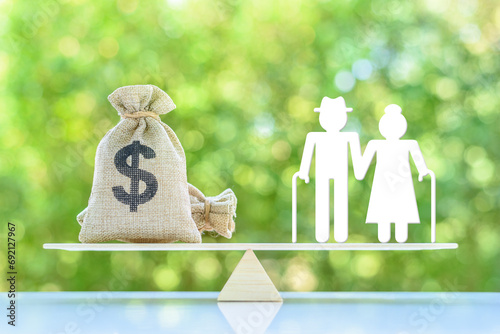 Obraz na płótnie Financial Planning for Seniors : Balancing Retirement Income and Expenses