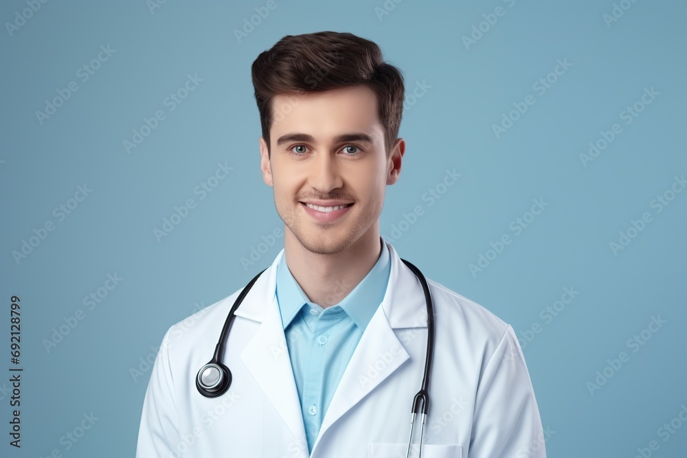 Portrait of young doctor man with stethoscope Portrait of young doctor man with stethoscope
