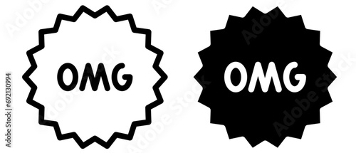Chat bubble omg icon