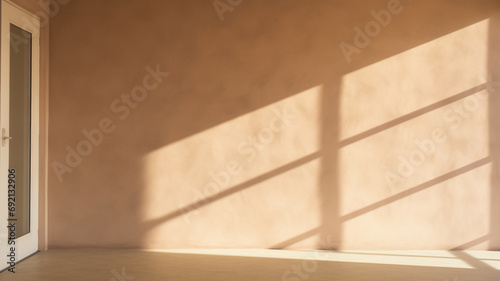 empty room with window and sunlight