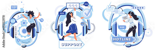 Help desk vector illustration. The help desk is guardian angel information technology, ensuring smooth online operations In vast cyberspace, help desk stands as beacon professional assistance