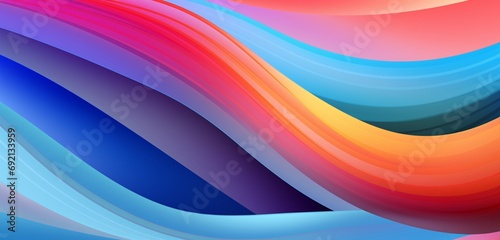 Colorful abstract background with wavy lines. © MalikAbdul