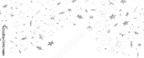 sparkling Christmas confetti falling isolated on white. magic shining flying stars glitter backdrop, sparkle border © vegefox.com