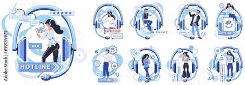 Help desk vector illustration. The help desk is guardian angel information technology, ensuring smooth online operations In vast cyberspace, help desk stands as beacon professional assistance