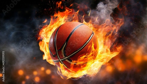 basketball on fire © Emanuel