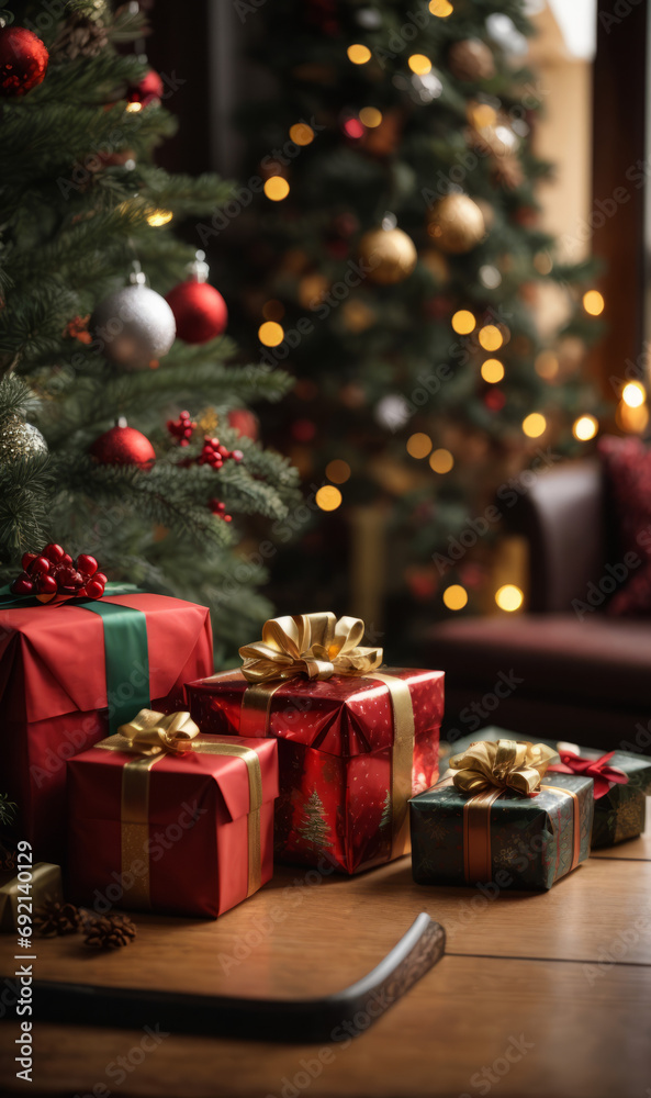 christmas, tree, holiday, santa, gift