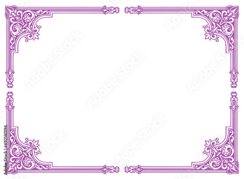 vintage frame with ornament, frame for a text and photo vector illustration