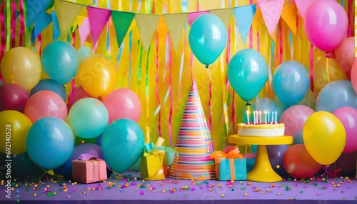 birthday background theme bright colors