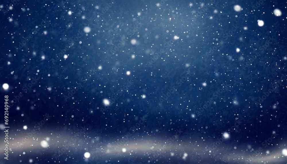 navy blue night background with falling snow