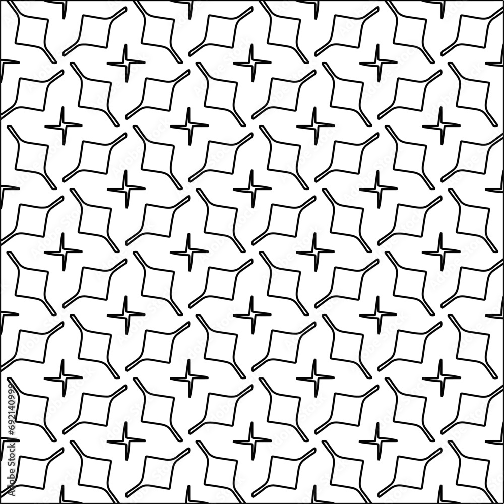 Figures from lines.Black pattern on white wallpaper for web page, textures, card, poster, fabric, textile. Abstract background.Repeating background image.White texture. Lines form shapes. Figures from lines.Black pattern on white wallpaper for web page, textures, card, poster, fabric, textile. Abstract background.Repeating background image.White texture. Lines form shapes.