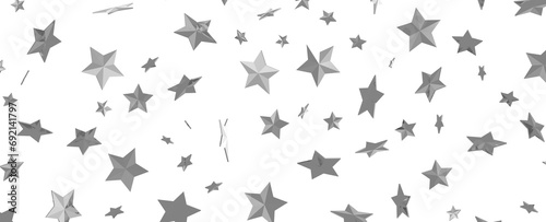 sparkling Christmas confetti falling isolated on white. magic shining flying stars glitter backdrop  sparkle border