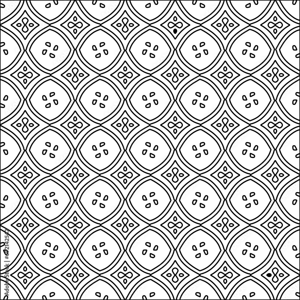 Figures from lines.Black pattern on white wallpaper for web page, textures, card, poster, fabric, textile. Abstract background.Repeating background image.White texture. Lines form shapes. Figures from lines.Black pattern on white wallpaper for web page, textures, card, poster, fabric, textile. Abstract background.Repeating background image.White texture. Lines form shapes.