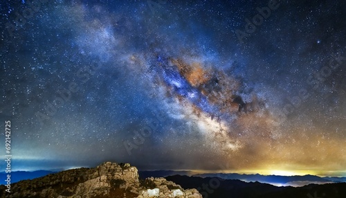 clearly milky way galaxy at dark night © Emanuel