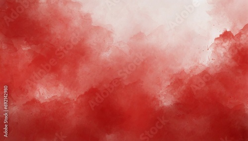 red background with vintage faded white watercolor wash texture large red background © Emanuel