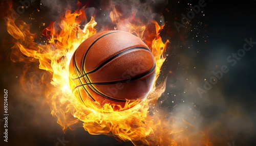 basketball on fire © Emanuel