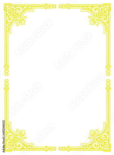 vintage frame with ornament, frame for a text and photo vector illustration