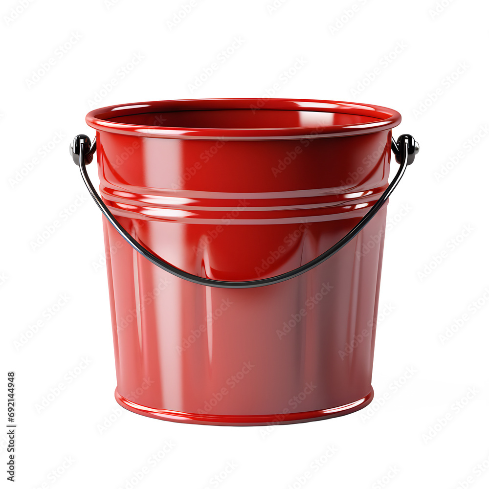 red bucket isolated on transparent background ,metal bucket png ,generative ai red bucket isolated on transparent background ,metal bucket png ,generative ai