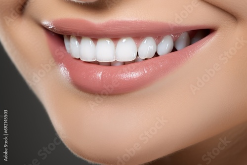 Radiant Middle-Aged Woman with a Captivating Smile. Perfect Teeth and Confident Expression