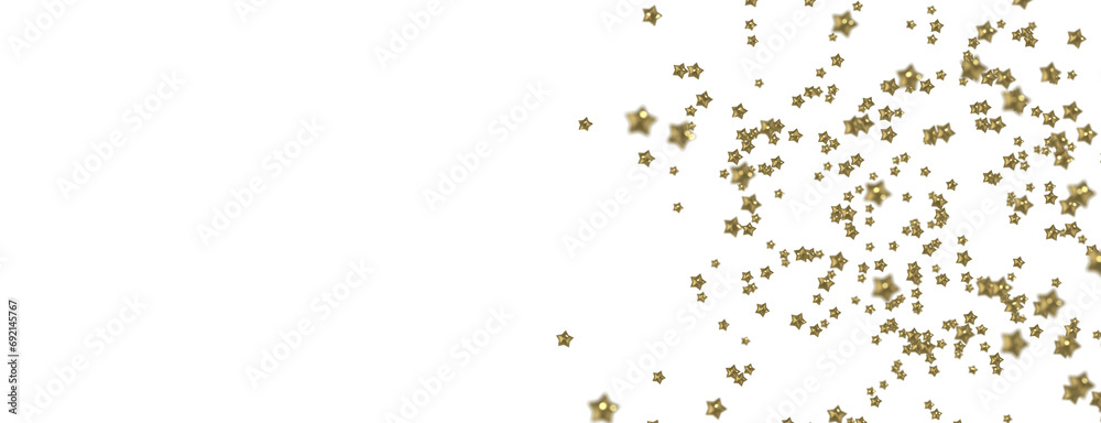 Gilded Wonder: Explore the Magic of a 3D Gold Stars Rain