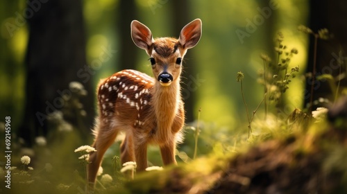 Adorable young deer photo