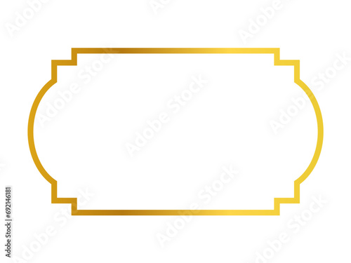 Vector realistic golden frame