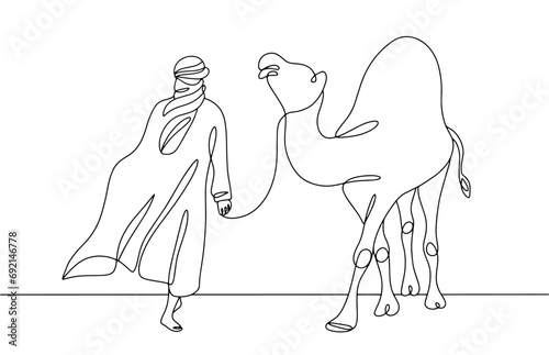 Caravaneer. Camel. One line