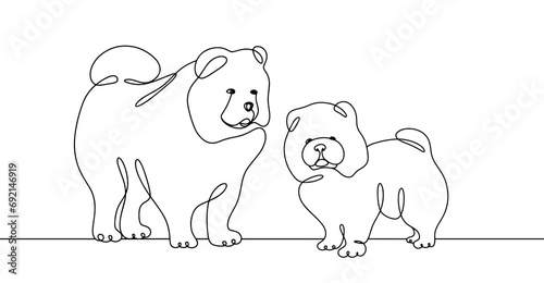 Chow chow. One line